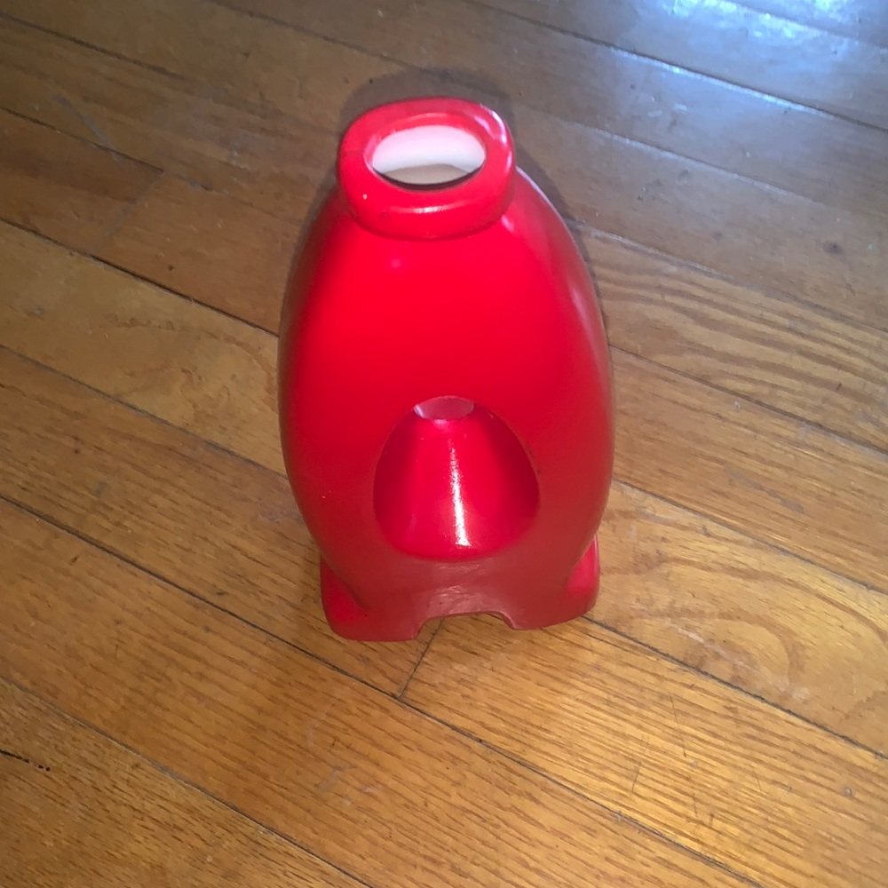 8” Red Vase